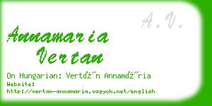 annamaria vertan business card